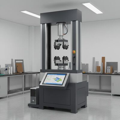 Máy thử căng với phạm vi lực thử 0,5-500kN, độ chính xác tốc độ thử ± 0,5% và chiều rộng thử nghiệm tối đa 650mm cho phân tích vật liệu